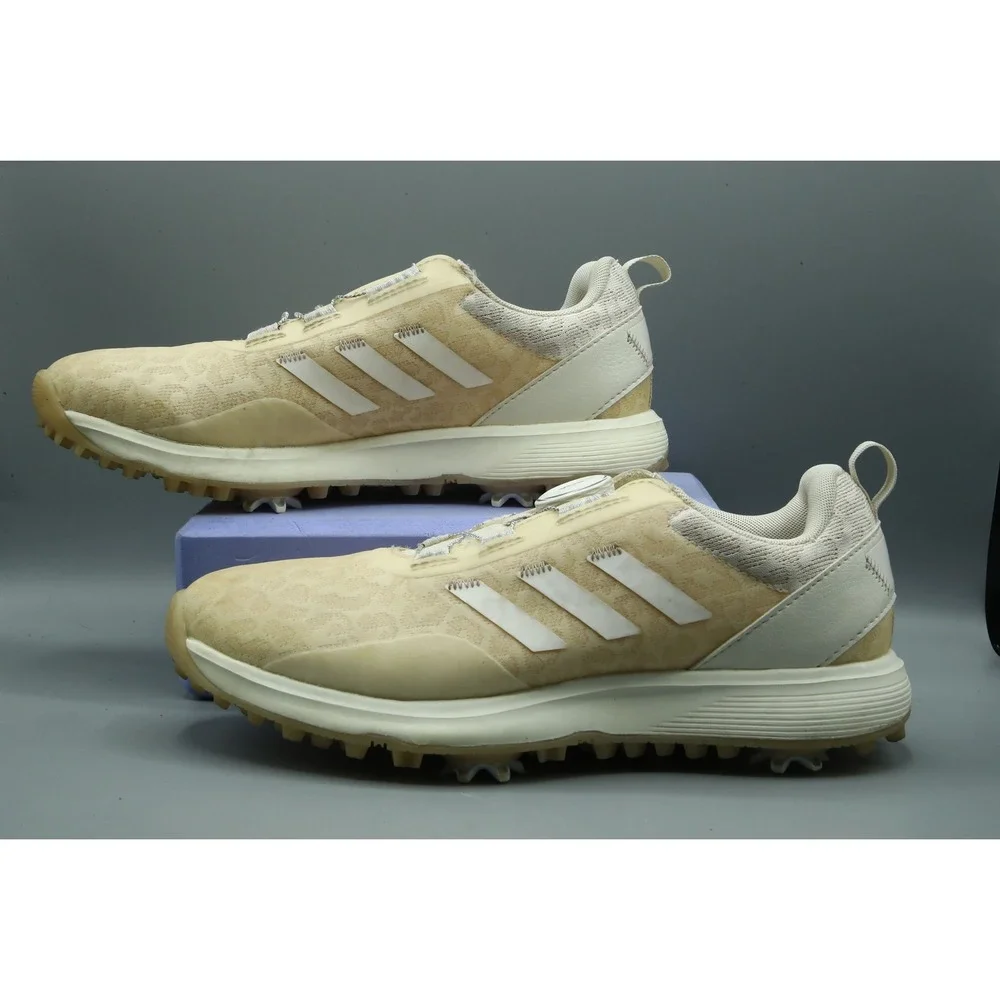 Adidas Golf 2G BOA Spiked Shoes Tan Leopard Print GV9435 Womens 7 Mens 5.5 - Picture 3 of 8